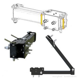 Wegdraaibare fietsendrager bus camper TurnSwing - Towbo Bars