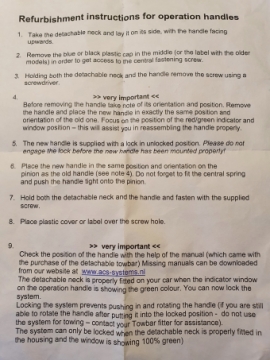 handleiding acs reparatie knop acs