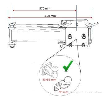 Wegdraaibare fietsendrager bus camper TurnSwing - Towbo Bars