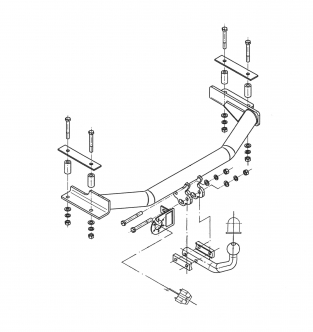 trekhaak ford escort 1990-2000 estate