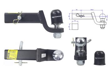Trekhaak USA cars adapter 50,8 x 50,8  adapter koppelstuk 5611ZK-1 | Met RDW keuring