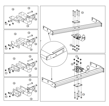 trekhaak Camper variabel instelbaar voor al-ko chassis