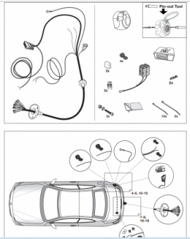 Trekhaak BMW 1 Serie F20 Speciaal voor M135 i Bouwjaren 2011 tot 2016 Geschikt voor fietsendrager – Verticaal afneembaar – Towbo Bars