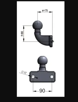 Foton 4 Anhängerkupplung ab 2025 mit Flanschkugel