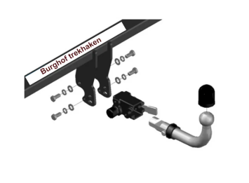 Trekhaak kia PV5 kargo long horizontaal afneembaar