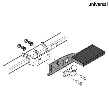 trekhaak opstaptrede bij trekhaak trede