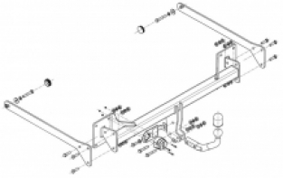 Audi A8 4-türig feste Anhängevorrichtung Baujahr 2010 bis 2017