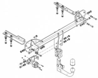 Subaru XV Anhängerkupplung Jahre 2012 bis 2017 Abnehmbare Anhängerkupplung